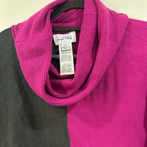 Joseph Ribkoff Pink, Gray, and Black Colorblock Sweater size L - Picture 5 of 8